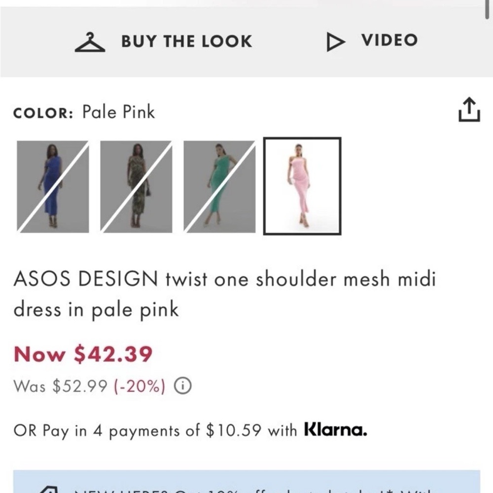 ASOS One-Shoulder Light Pink Ruched Evening Gown - Picture 5 of 11